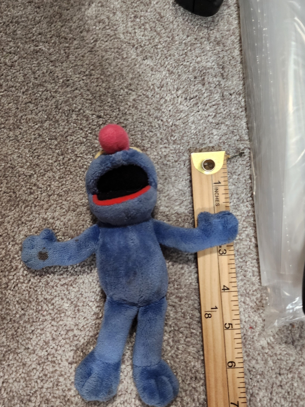 6" Gund Grover Plush Beanie 2014 Sesame Street 075935 Blue Monster Cute Handheld